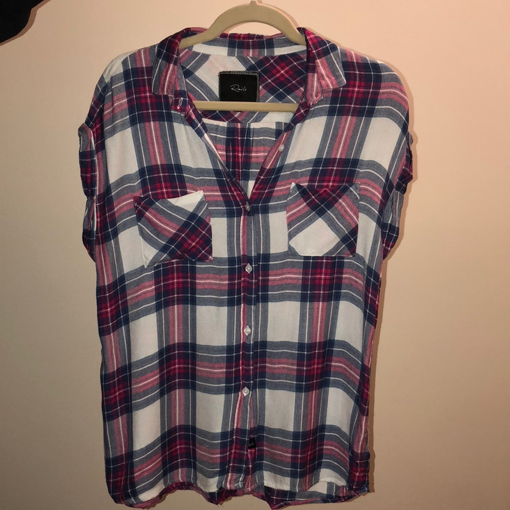 Rails Britt Cap Sleeve Buttondown